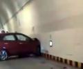 Speeding car crashes in Mumbai coastal road tunnel