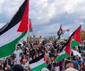 Cops, kicked, spat on at London's pro-Palestine rally