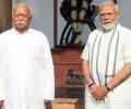 Dedicated life to...: Modi's high praise for RSS chief