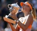 Sharapova floors Halep to win second French Open title