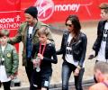 London Marathon: Beckhams, Button, Paula step out in style