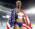 It's 1-2-3 for USA: Rollins leads medal sweep in 100 hurdles