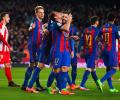 La Liga: Barca run riot before coach bombshell, Real falter