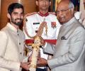 PHOTOS: Srikanth, Somdev receive Padma awards