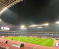 Bolt takes to track to open Tokyo national stadium
