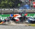 Hamilton and Verstappen blame each other for Monza crash