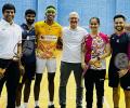 Is Tim Cook Playing Badminton With Saina?