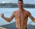 Shirtless In Snow! Ronaldo's Wild X-mas