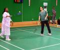 President Murmu Plays Badminton With Saina