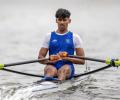 Rower Panwar finishes 5th in single sculls quarters