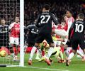 EPL: Arsenal crush Villa, Wolves shock Man Utd