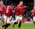 EPL PIX: Man United edge Fulham; Leicester down Spurs