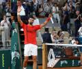 PIX: Djokovic eases into last 16 with 99th French Open win