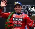 Marquez makes it 68 wins as brother Alex crashes out