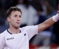 PIX: Ruud plays with rib injury, faces Draper in Madrid final