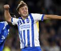 EPL PIX: Brighton come from behind to shock champions Liverpool
