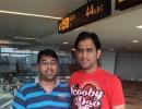 Spotted: India captain MS Dhoni at Delhi airport