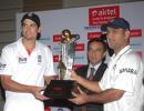 First look: Airtel India-England series trophy unveiled