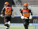 IPL PHOTOS: Finch, Warner help Hyderabad edge past Delhi