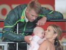 IN PICS: David Warner plays a doting dad!