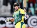 Blazing Hodge leads Australia to victory in rain-reduced game