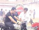 Bike-loving Dhoni ends his long test ride