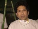 With broom and spade... Tendulkar drives operation clean-up!