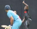 Thunder 'Bolt' hits Bangalore... with cricket bat and ball