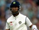 Pujara out for a duck in second innings for Derbyshire