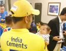 Dhoni's daughter Ziva's stadium debut