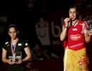 Saina settles for silver, loses to nemesis Marin at Badminton Worlds