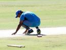 Following ICC diktat, curator prepares batting strip for Ind-Ire tie