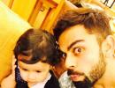 Virat Kohli's adorable seflie with 'baby Dhoni'