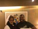 Chris Gayle's fan moment with Amitabh Bachchan