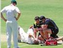 Australian batsman Voges struck on helmet by bouncer