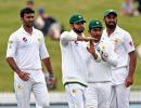 DRS controversy clouds rain-affected Day 1 of NZ vs Pak Test