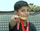 6-yr-old Kashmiri boy clinches gold at Asian Karate C'ship