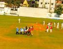 Ranji cricketer hospitalised after being hit on head