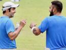 PHOTOS: Kohli, Gambhir bury hatchet; shares laugh during practice