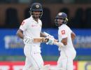 2nd Test: Mendis-Karunaratne fight back to take Lanka to 209/2 vs India