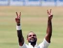 Middle order falters after Dhawan ton