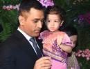 Adorable Ziva Dhoni at Virushka's reception