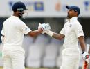 1st Test: Dhawan, Pujara power India to 399/3 vs Lanka on Day 1