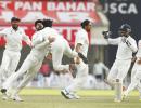 PHOTOS: Pujara, Saha, Jadeja give India the edge in Ranchi