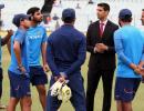 PHOTOS: Commentator Nehra's pep talk for India's bowlers