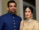 PHOTOS: Yuvraj, Sania celebrate Zaheer-Sagarika's wedding!