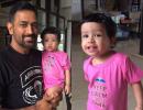 Cuteness alert! Dhoni in ladoo battle with daughter Ziva