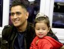 After batting heroics, Dhoni back to daddy duty