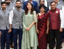 Controversy after Anushka poses with Team India