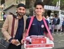 PIX! Tendulkar junior selling radio sets at Lord's